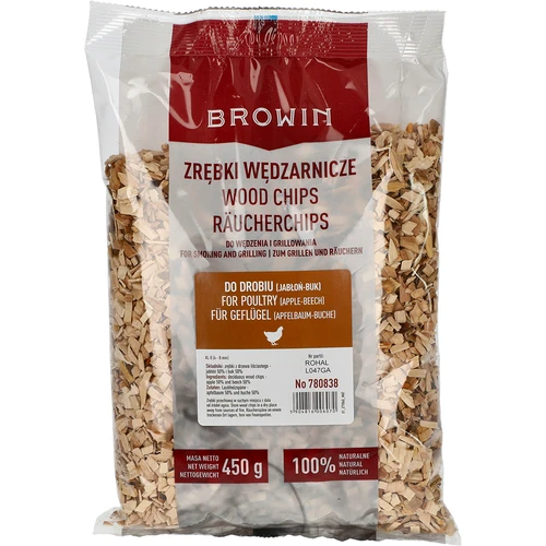 Kūpināšanas/grilēšanas šķelda, 50% ābele + 50% dižskābardis, 450 g, kl. 8
