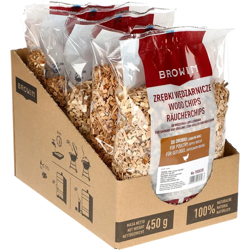 Kūpināšanas/grilēšanas šķelda, 50% ābele + 50% dižskābardis, 450 g, kl. 8 - 2
