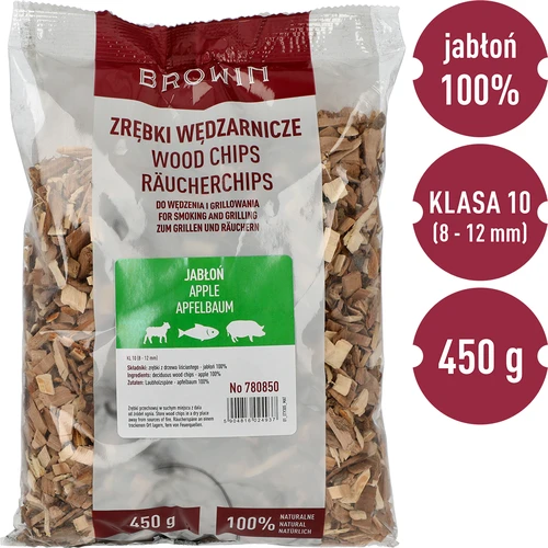 Kūpināšanas/grilēšanas šķelda, ābele, 450 g, kl. 10 - 3