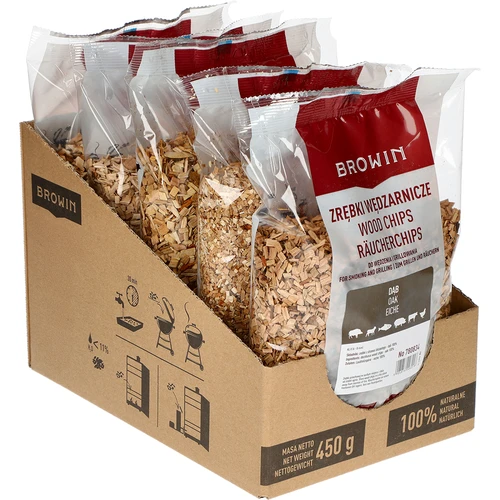 Kūpināšanas/grilēšanas šķelda, ozols, 450 g, kl. 8 - 2