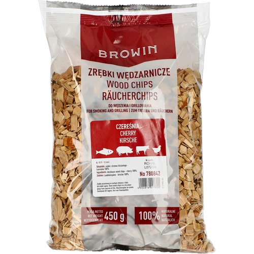 Kūpināšanas/grilēšanas šķeldas, ķiršu koka, 450 g, kl. 10