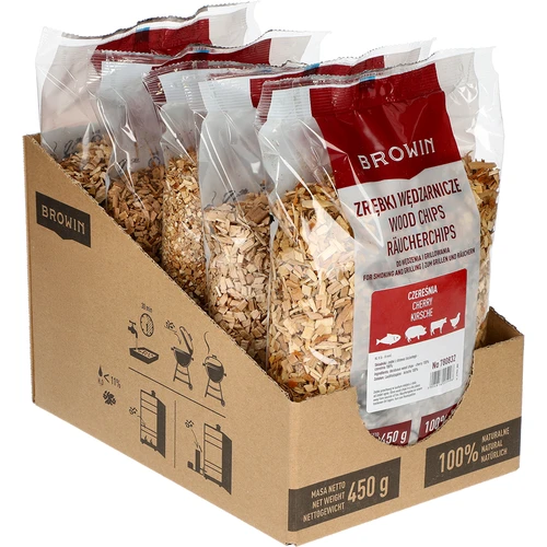 Kūpināšanas/grilēšanas šķeldas, ķiršu koksne, 450 g, kl. 8 - 2