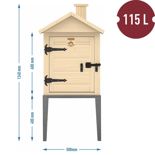 Kūpināšanas kamera no egles koksnes, 115L, ar nerūsējošā tērauda pamatni - 3