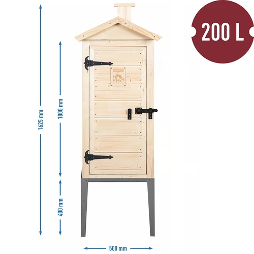 Kūpināšanas kamera no egles koksnes, 200 L, ar nerūsējoša tērauda pamatni - 3