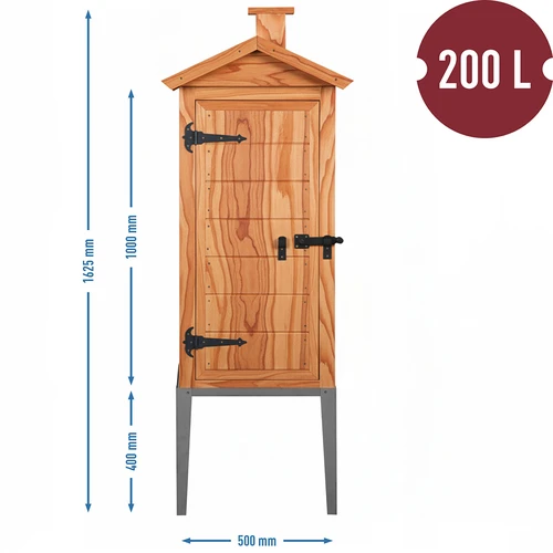 Kūpināšanas kamera no lapegles, 200 L, ar nerūsējošā tērauda pamatni - 3