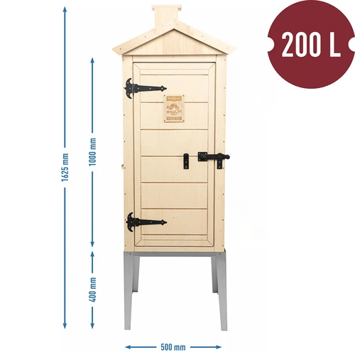 Kūpināšanas kamera no sertificēta saplākšņa, 200 L, ar nerūsējošā tērauda pamatni - 3