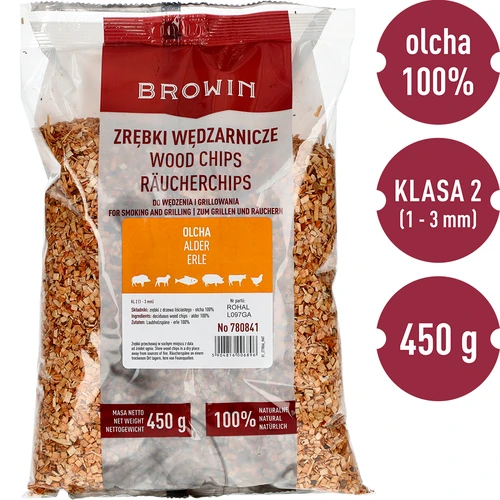 Kūpināšanas koksnes skaidas (100% alksnis), 2. klase - 450 g x5 - 3