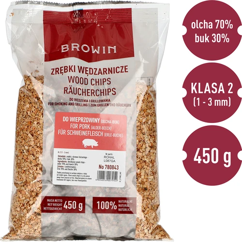 Kūpināšanas šķelda (70% alksnis + 30% dižskābardis), 2. klase, 450 g x 5 - 3