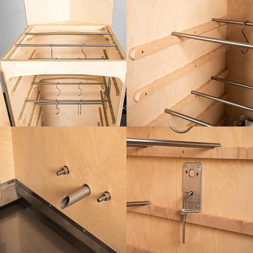 Kūpinātava dragON PLYWOOD NATURE – bezrāmja, modulāra, ar Wi‑Fi vadību, 320 L - 5