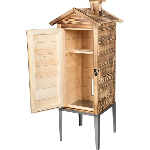 Kurināma kūpināšanas kamera - no egles koka, 200L, ar pamatni no nerūsējošā tērauda - 2