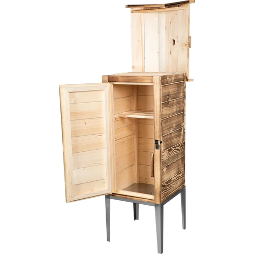 Kurināma kūpināšanas kamera - no egles koka, 200L, ar pamatni no nerūsējošā tērauda - 3