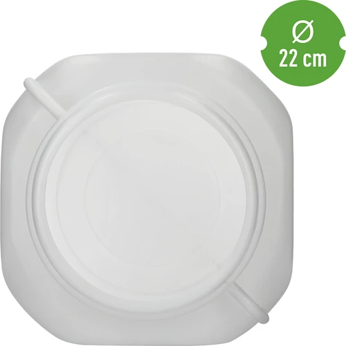 Kvadrātveida 40 l muca, balta, ar rokturiem, Sterk - 5