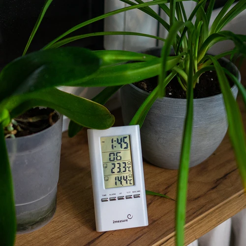 Laikapstacija – elektroniska, ar zondi, balta - 4