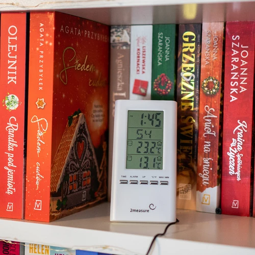 Laikapstacija – elektroniska, ar zondi, balta - 6