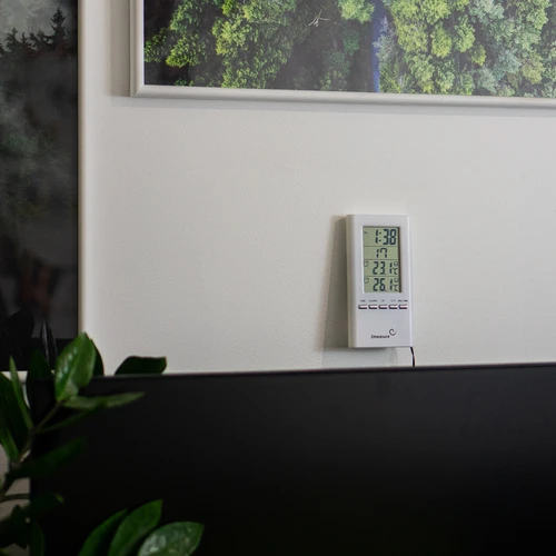 Laikapstacija – elektroniska, ar zondi, balta - 7