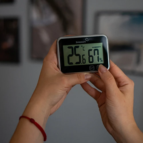 Laikapstākļu stacija – elektroniska, bezvadu, melna - 9