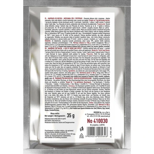 Marināde bekonam - garšaugu un garšvielu maisījums, 35 g - 2