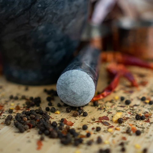 Marmora virtuves piesta, melna, Ø 10,5 cm - 12