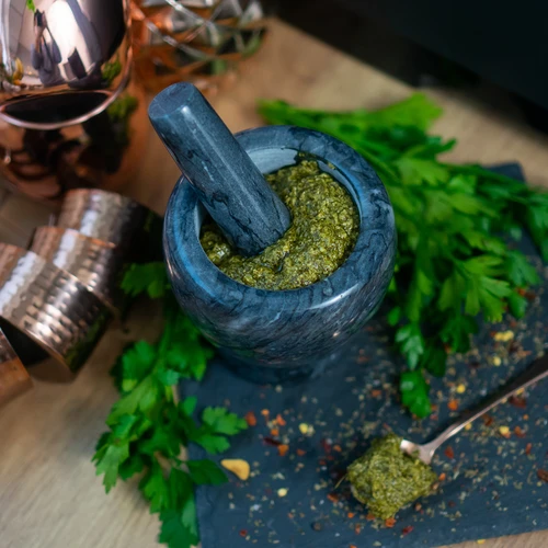 Marmora virtuves piesta, melna, Ø 10,5 cm - 14