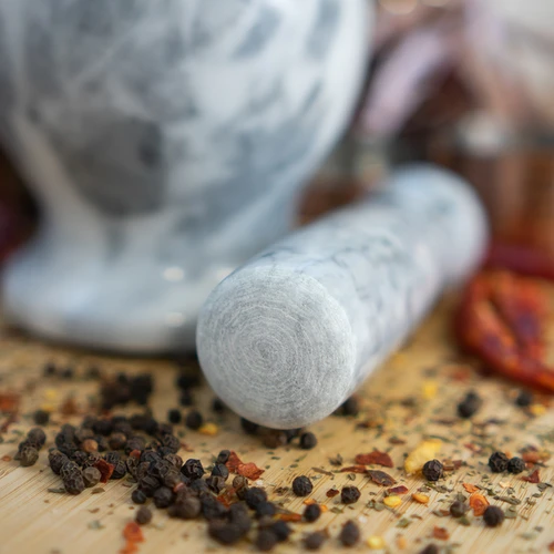 Marmora virtuves piesta, pelēka, Ø 10,5 cm - 12