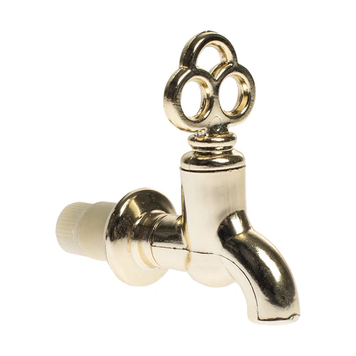 Mazs plastmasas krāniņš dekoratīvajam stikla traukam