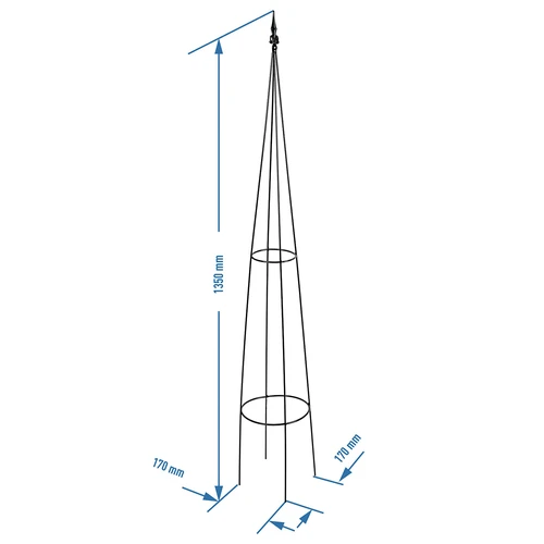 Metāla pergola – Piramīda, 135 cm - 3