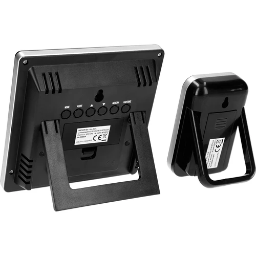 Meteostacija RCC, DCF – elektroniska, bezvadu, ar apgaismotu sensoru, melna - 4