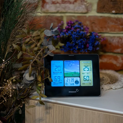 Meteostacija RCC – elektroniska, ar apgaismojumu, bezvadu, ar sensoru, melna - 12