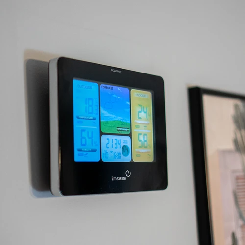 Meteostacija RCC – elektroniska, ar apgaismojumu, bezvadu, ar sensoru, melna - 13