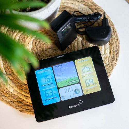 Meteostacija RCC – elektroniska, ar apgaismojumu, bezvadu, ar sensoru, melna - 14