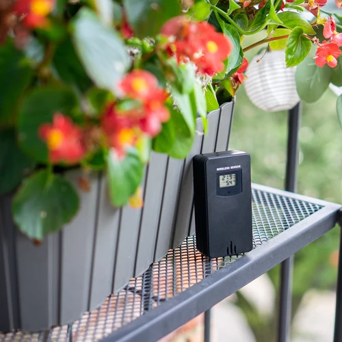 Meteostacija RCC – elektroniska, ar apgaismojumu, bezvadu, ar sensoru, melna - 16