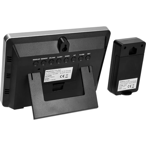 Meteostacija RCC – elektroniska, ar apgaismojumu, bezvadu, ar sensoru, melna - 7