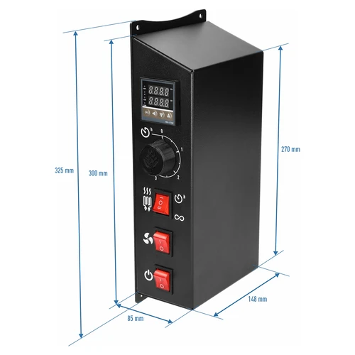 Moduļu komplekts ar digitālo termostatu - dragON 2,7 kW, dārza kūpinātavām - 10