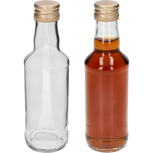 Klasiskā degvīna pudele 200 ml ar zelta skrūvējamo korķi fi 28, 1 gab. - 3