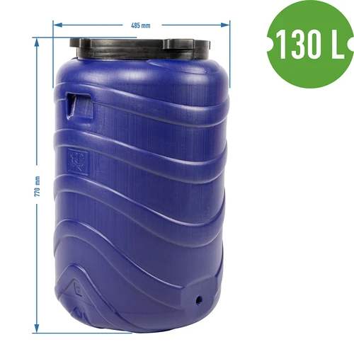 Muca skābējumiem 130 l, zila - 9