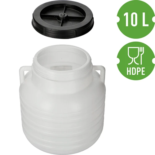 Muca skābēšanai 10 L - balta, ar rokturiem - 3