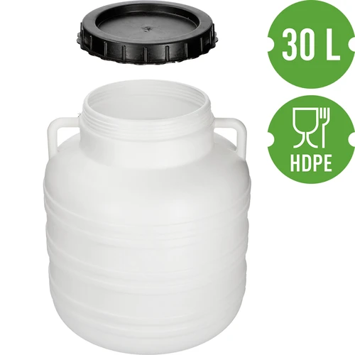 Muca skābēšanai 30 L — balta, ar rokturiem - 3