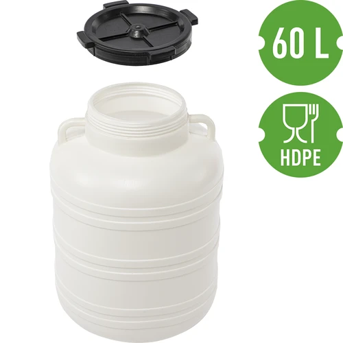 Muca skābēšanai 60 L - balta, ar rokturiem - 3