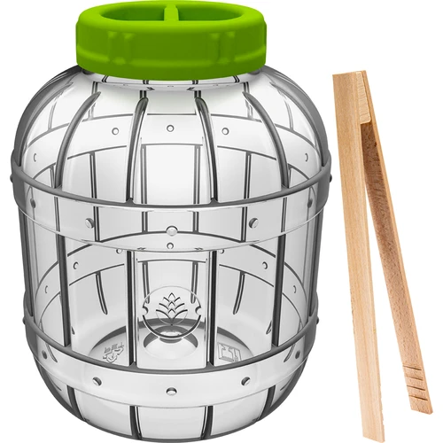 Neplīstoša, daudzfunkcionāla burka skābēšanai + knaibles, 5 L