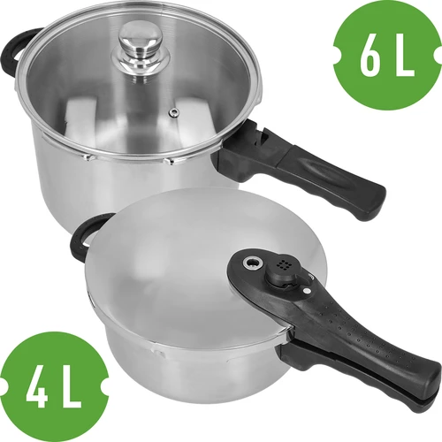 Nerūsējošā tērauda spiediena katlu komplekts, 4 un 6 L - 3