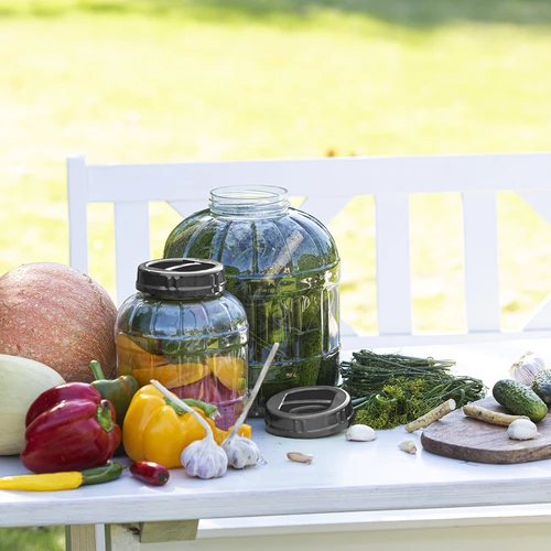 Nesaplīstoša, daudzfunkcionāla burka ar melnu skrūvējamu vāciņu, 8 l - 8