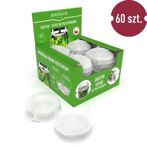 Nospiedējs - siets konservējumiem, skābējumiem un etiķim - burkām fi 100 - 9