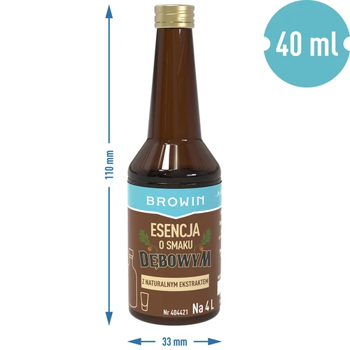 Ozolkoka garšas esence ar dabīgu aromātu un ekstraktu – 40 ml, uz 4 L - 7