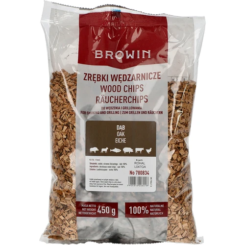 Ozolkoka kūpināšanas/grilēšanas skaidas, 450 g, kl. 8