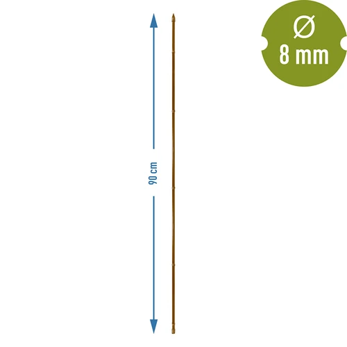 Pārklāts tērauda augu balsts bambusa formā, 90 cm x 8 mm - 3