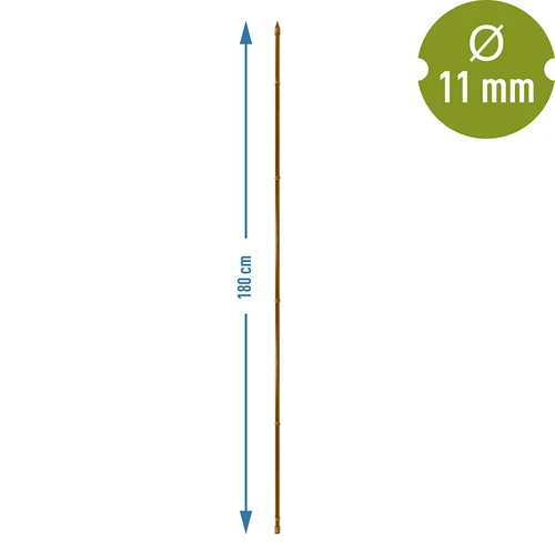 Pārklāts tērauda mietiņš bambusa formā, 180 cm x 11mm - 3