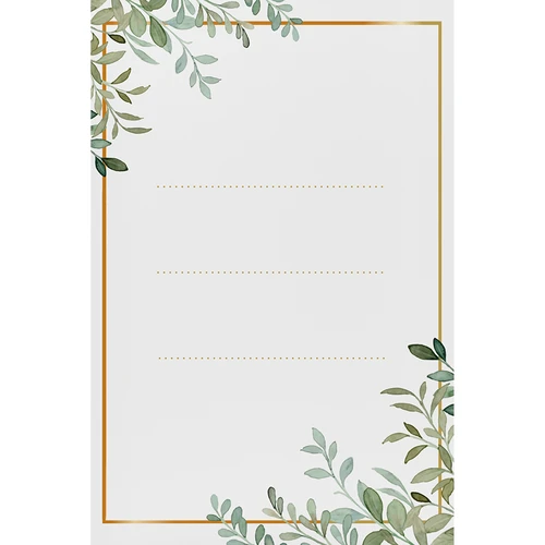 Pašlīmējošas etiķetes 60 x 90 mm pudelēm, burkām, dāvanām, floristisks motīvs - 20 gab.