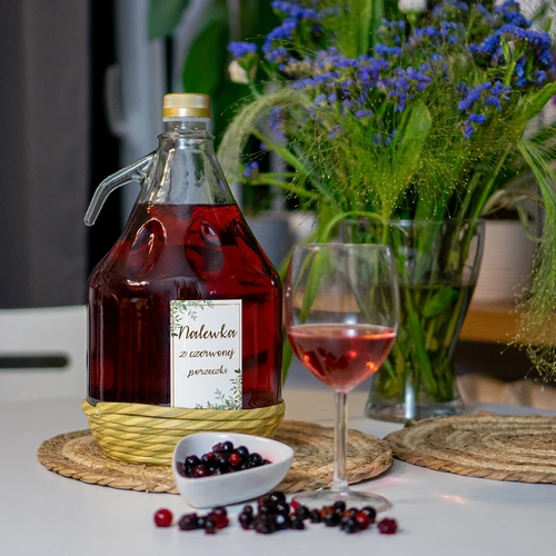 Pašlīmējošas etiķetes 60 x 90 mm pudelēm, burkām, dāvanām, floristisks motīvs - 20 gab. - 6