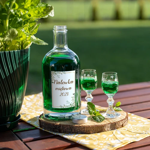 Pašlīmējošas etiķetes 60 x 90 mm pudelēm, burkām, dāvanām, floristisks motīvs - 20 gab. - 5