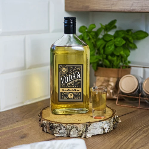 Pašlīmējošas etiķetes 60x90 mm pudelēm, degvīnam, melnas, 20 gab. - 6